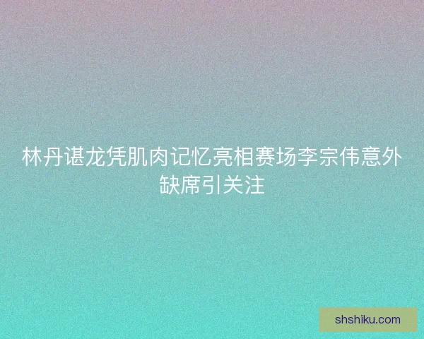 林丹谌龙凭肌肉记忆亮相赛场李宗伟意外缺席引关注
